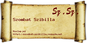 Szombat Szibilla névjegykártya